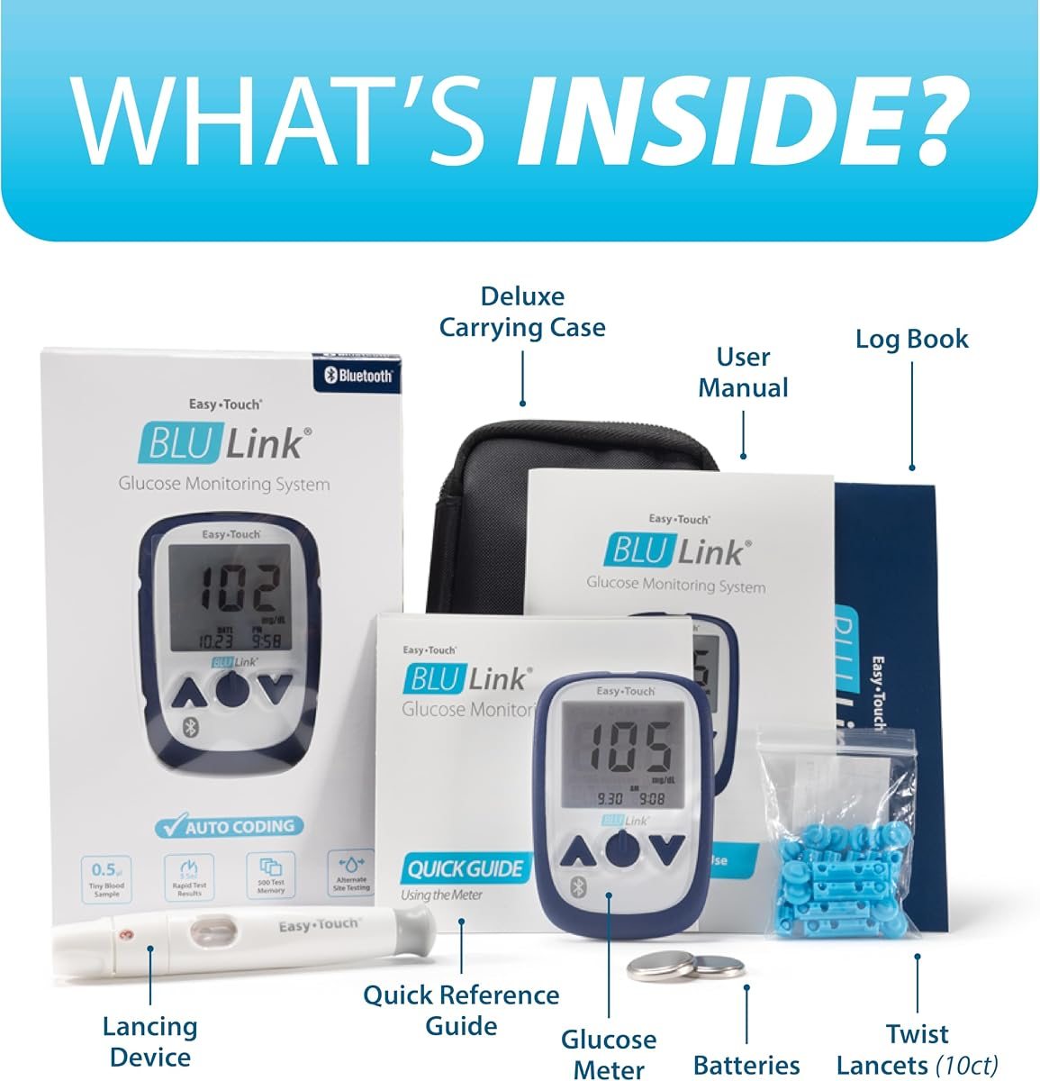 BluLink Bluetooth Glucose Monitoring System, view 2