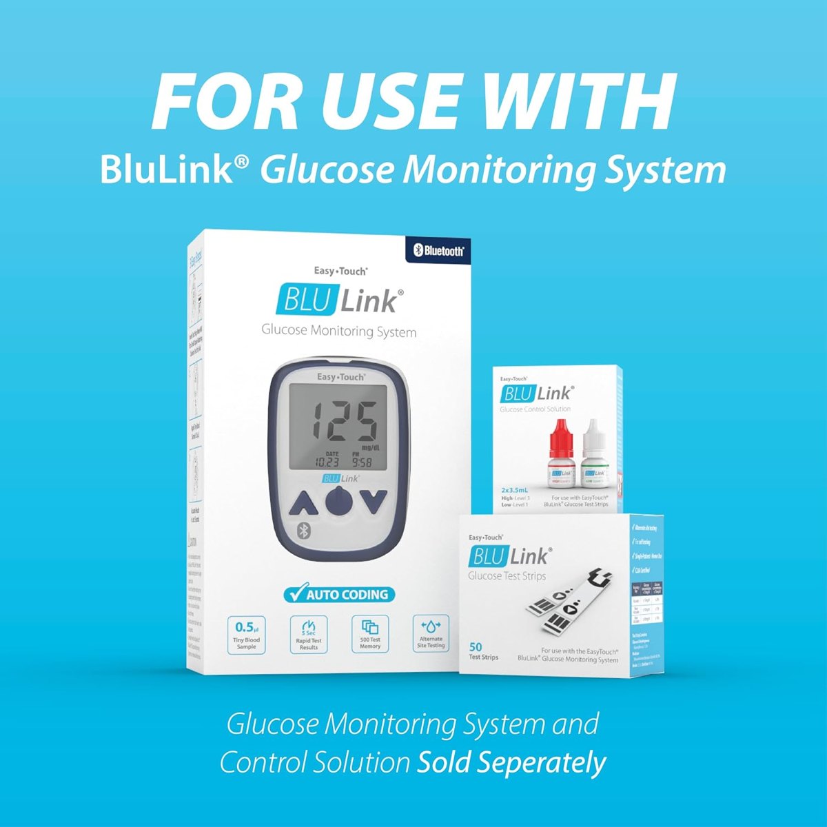BluLink Diabetic Test Strips, 50 Count