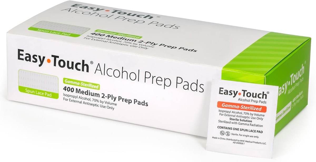 EasyTouch Alcohol Prep Pads, 400 Count