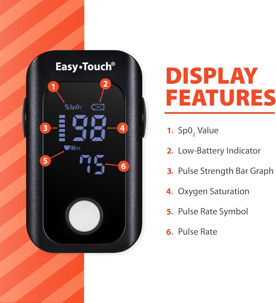 EasyTouch Fingertip Pulse Oximeter, view 5