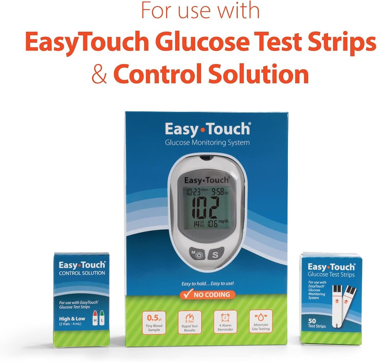 EasyTouch Glucose Meter Kit + 100 Strips, view 2