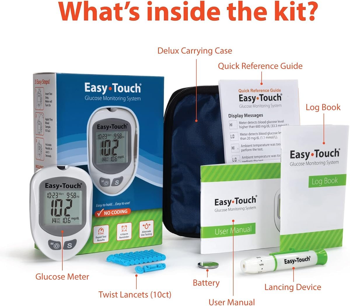 EasyTouch Glucose Meter Kit + 100 Strips, view 3