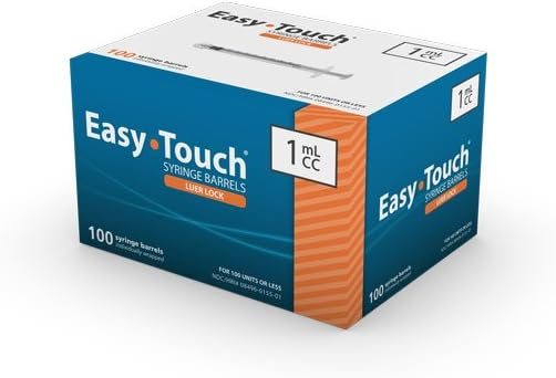 EasyTouch Luer-Lock Syringe Barrel 1 mL, 100 Pack, view 4