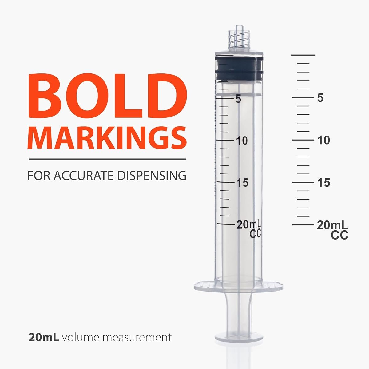 EasyTouch Luer-Lock Syringe Barrel 20 mL, 48 Pack, view 3