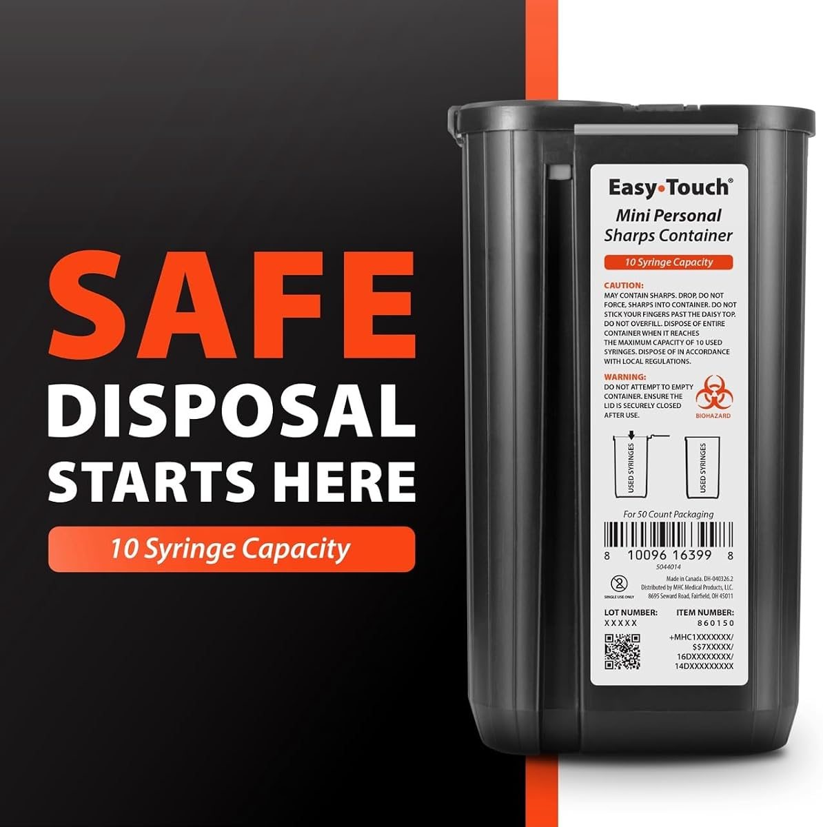 EasyTouch Personal Sharps Containers, 5 Pack, view 2