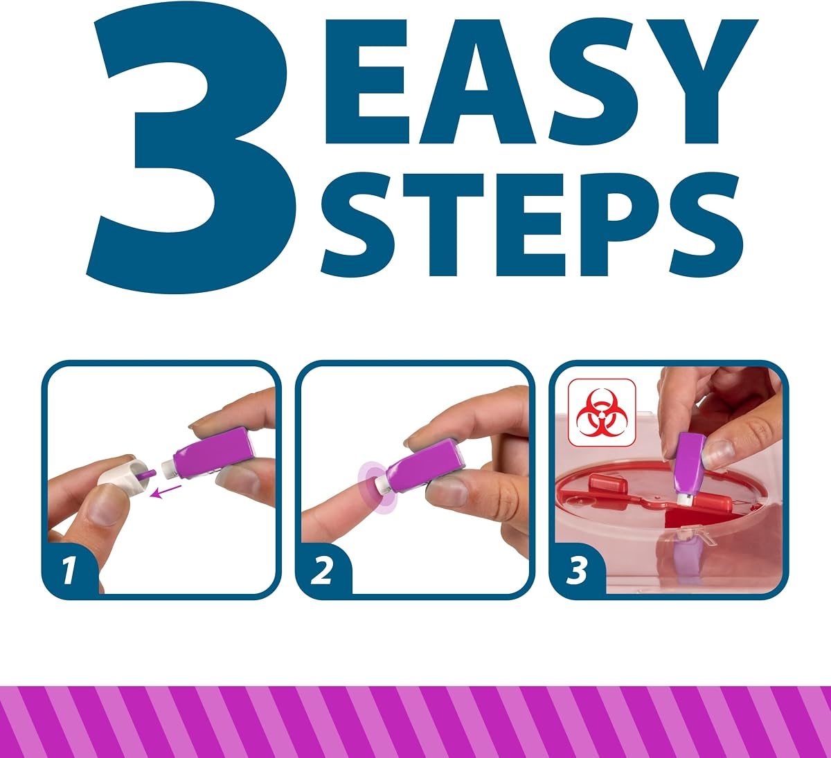 EasyTouch Pressure-Activated Safety Lancets 28G, view 5