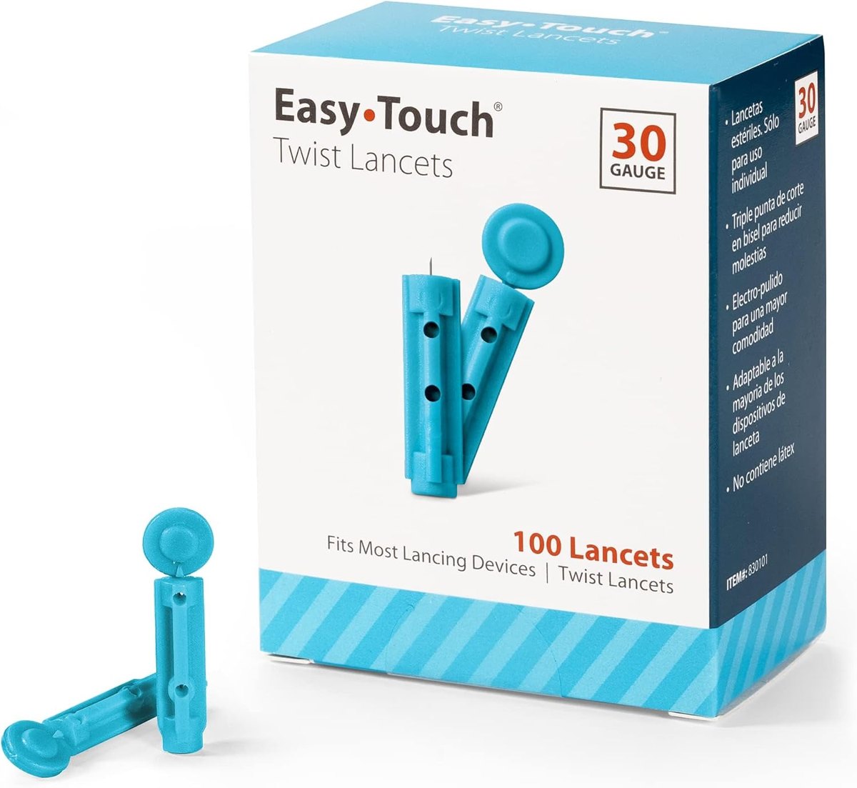 EasyTouch twist lancets and safety lancets