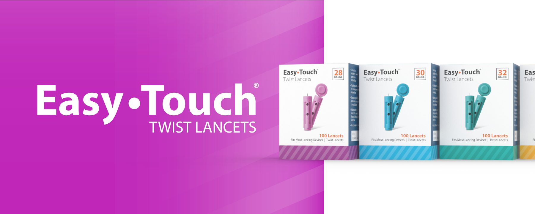EasyTouch twist lancets and safety lancets