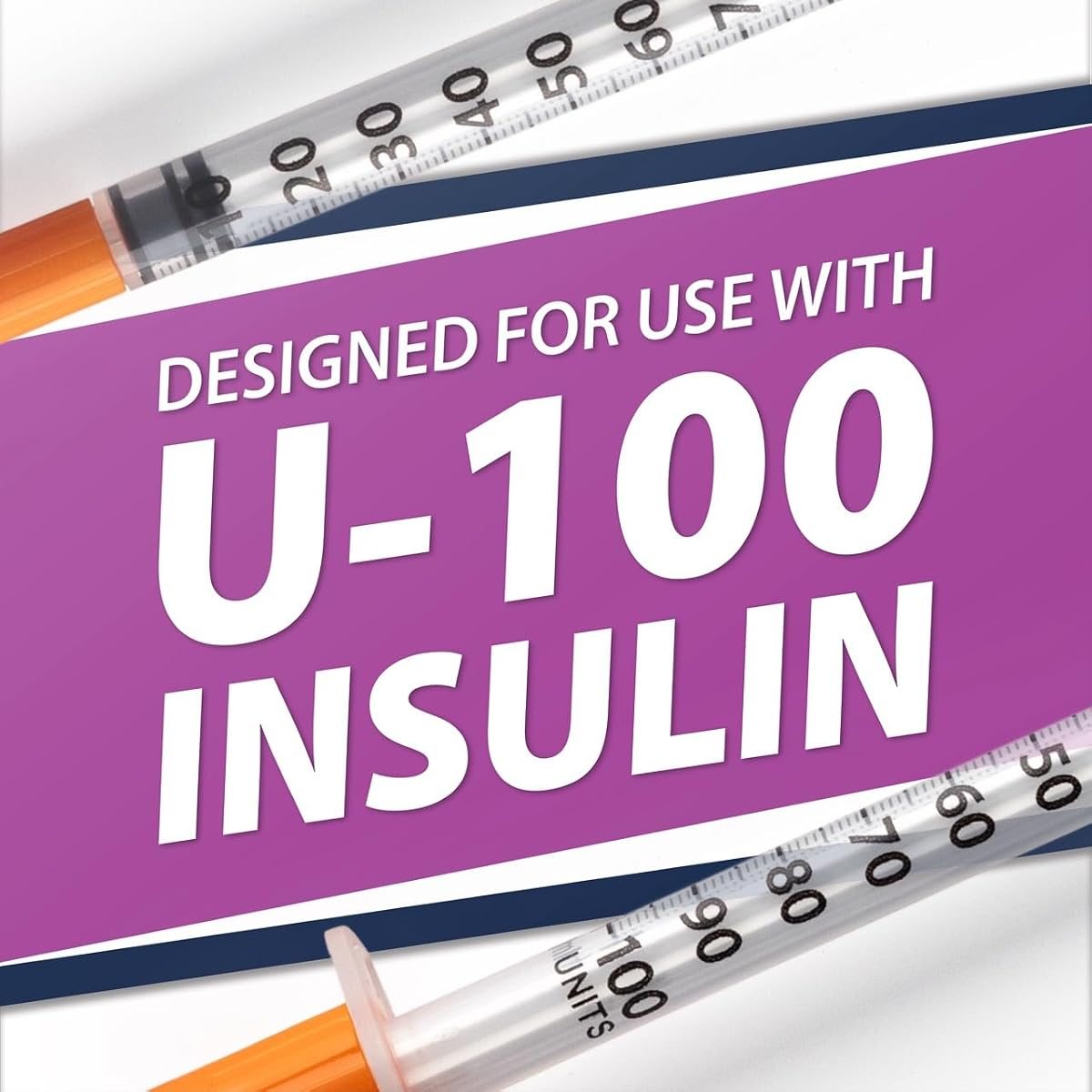 EasyTouch U-100 Pet Insulin Syringes 28G 0.5cc 1/2", view 2