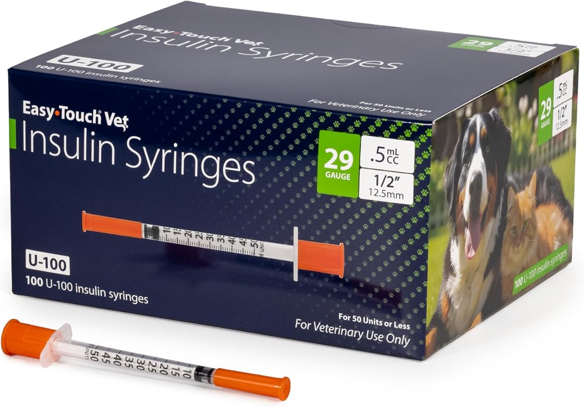 EasyTouch pet insulin syringes and pet glucose meter