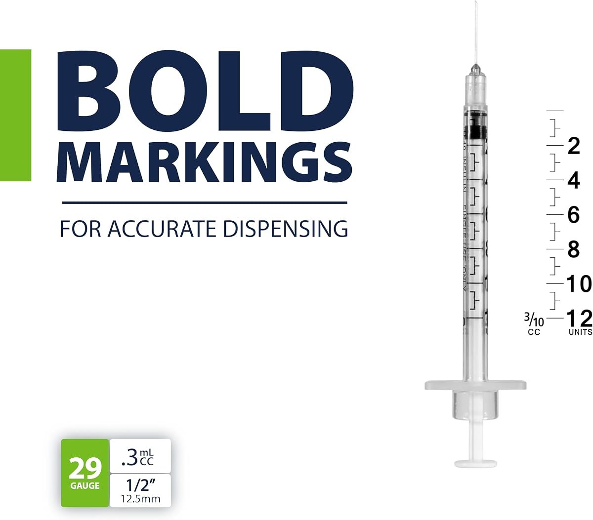 EasyTouch U-40 Pet Insulin Syringes 29G 0.3cc 1/2", view 4