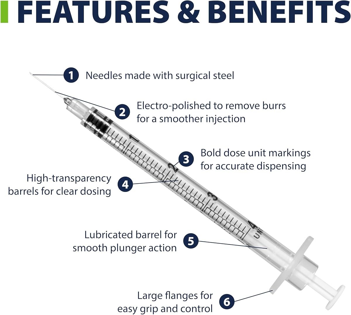 EasyTouch U-40 Pet Insulin Syringes 29G 1.0cc 1/2", view 3