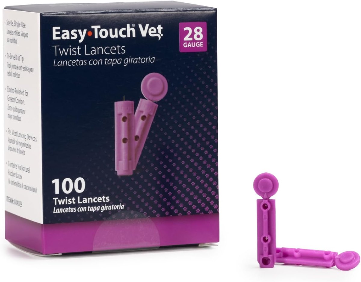EasyTouch Vet Twist Lancets 28G, 100 Count