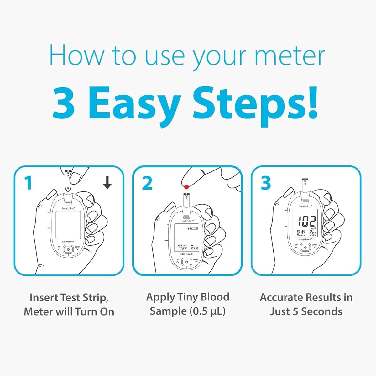 HealthPro Meter + 50 Strips Bundle, view 4