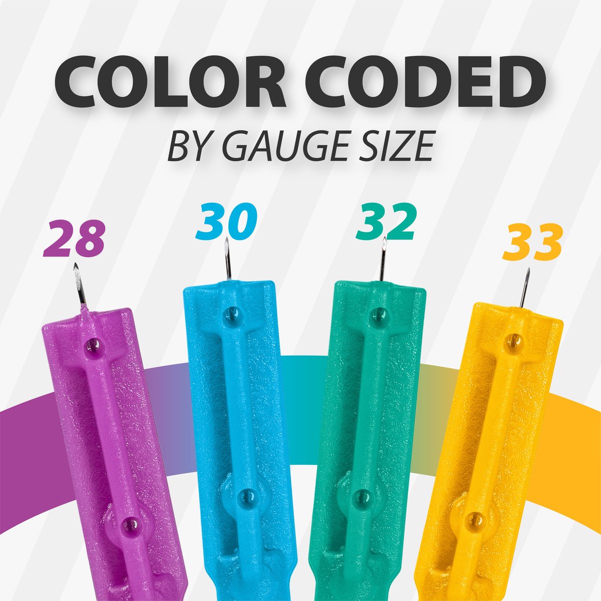 EasyTouch twist lancets color coded by gauge size